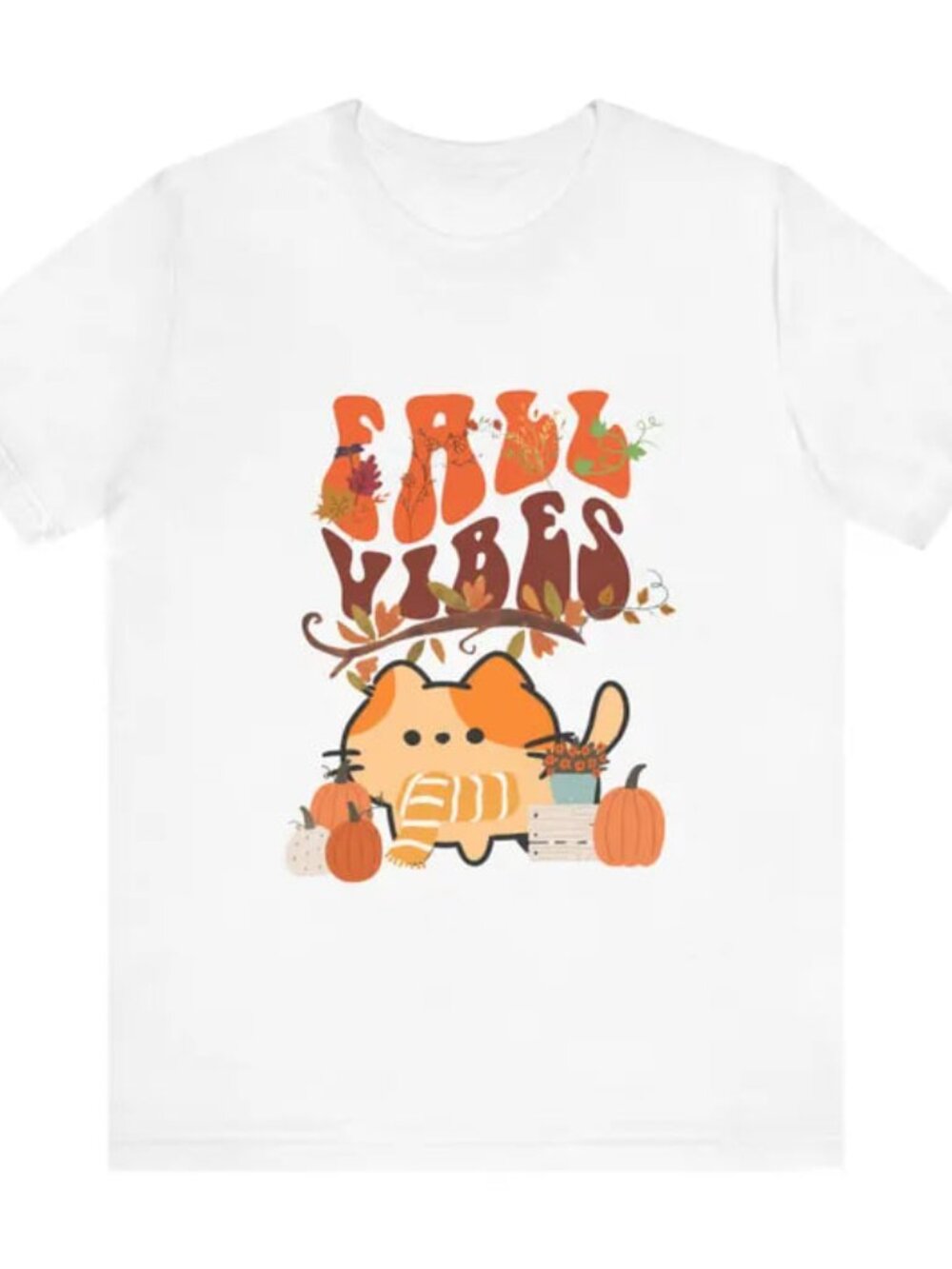 Autumn Cat Shirt, Cat Lover Gift, Fall Vibe Tee